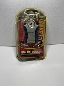 SENRY Mini Portable AM/FM Pocket Radio Neck Strap Head Phones Blue NEW! Sealed! - Picture 1 of 2