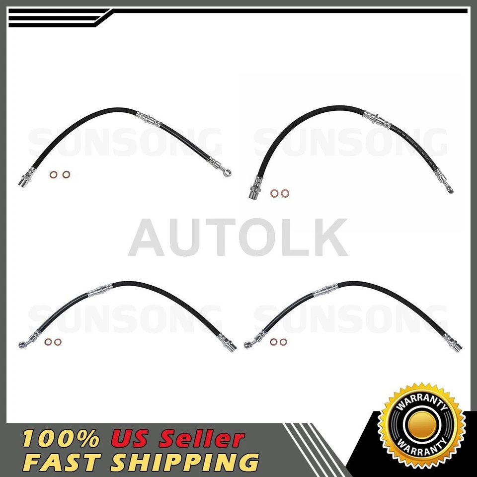 Sunsong 后前刹车线软管适用于 1990 1991 1993 1994 斯巴鲁 Legacy_LK — 第 1/4 张图片