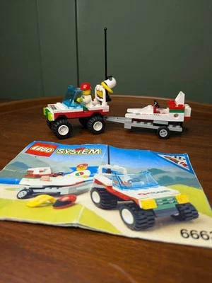 Lego 6663 Wave rebel 1993 Octan Complete Set & Instructions Car Trailor Boat - Image 1 of 4