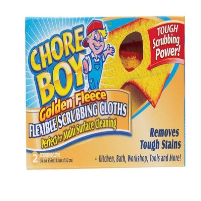 Chore Boy Golden Fleece Abrasive Yellow All Purpose Light Duty Scrubbing Cloths