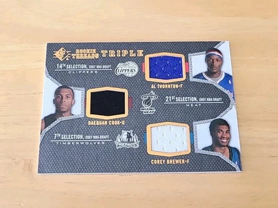 2007 SP Rookie Threads Triple Thornton Cook Brewer #TRT-TCB Rookies $$$ Foto 1 de 2