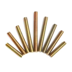 6mm 8mm Yellow Zinc Plated Fully Threaded Bar Studding Rod Stud Metric - Picture 1 of 8