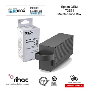 Genuine Epson T3661 OEM Maintenance Box XP-970 XP-15000 XP6000 XP6100 C13T366100 - Picture 1 of 3