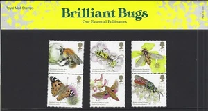 2020 QE2 ROYAL MAIL COMMEMORATIVE STAMP PRESENTATION PACK NO 592 BRILLIANT BUGS - Picture 1 of 3