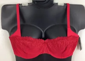 NWT Montelle Intimates Bra 32F 38D RED Lace Cup Balconette Sexy 9272 New - Picture 1 of 12