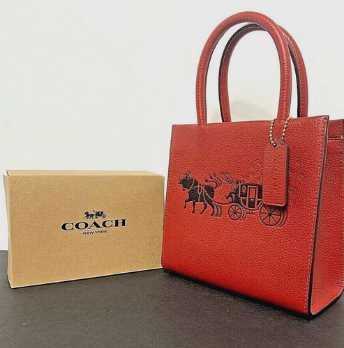 Coach C2184 Mini Tracolla Cally Capodanno Lunare con Bue & Carriage 1941 Rosso Nuovo