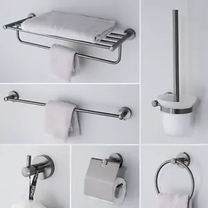 Bathroom Wall Mounted Towel Rack/Toilet Holder/Shelf/Hook Wall Mount Accessories - Picture 1 of 42
