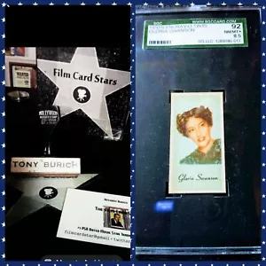 1950 Engrav-O-Tints GLORIA SWANSON Cinema Card SGC PSA Star of Sunset Boulevard - Picture 1 of 2