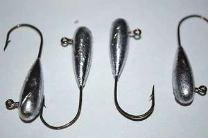 3/8 tube jig heads 3/0 eagle claw hooks 25pk bass walleye - Picture 1 of 1
