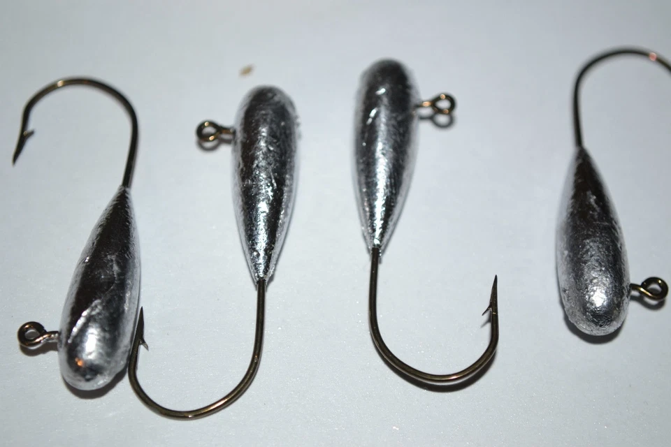 JASONS TACKLE 3/8 tube jig heads 3/0 eagle claw hooks 25pk bass walleye