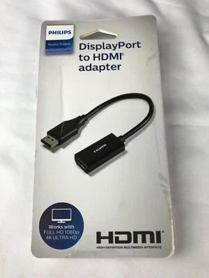 Philips Display Port to HDMI Adapter Black Converter - Image 1 of 3