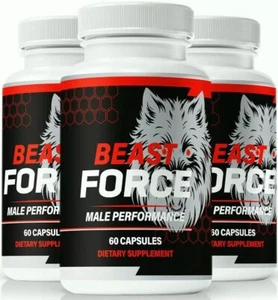 (Pack of 3) Beast Force Pills for Men, BeastForce for Male Health & Performance - Picture 1 of 4