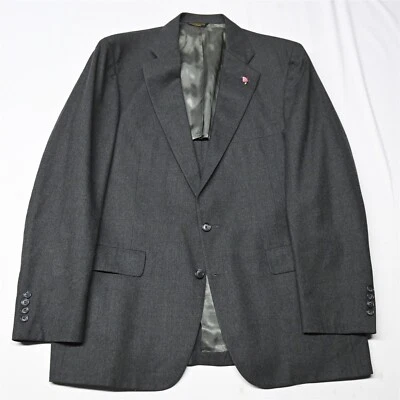 De Colección Palm Beach 46L Gris Franela Lana Hecho en EE. UU. Para Hombres Blazer Traje Chaqueta Abrigo Deportivo Foto 1 de 4