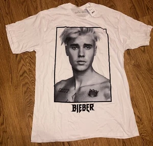 NWT Justin Bieber Sorry Purpose concert tour Band T-shirt Size Large - Picture 1 of 3