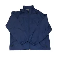 L.L. Bean Windbreaker Jacke Herren Large Stowaway O AKC5 blau Nylon Kapuze Reißverschluss - Bild 1 von 8