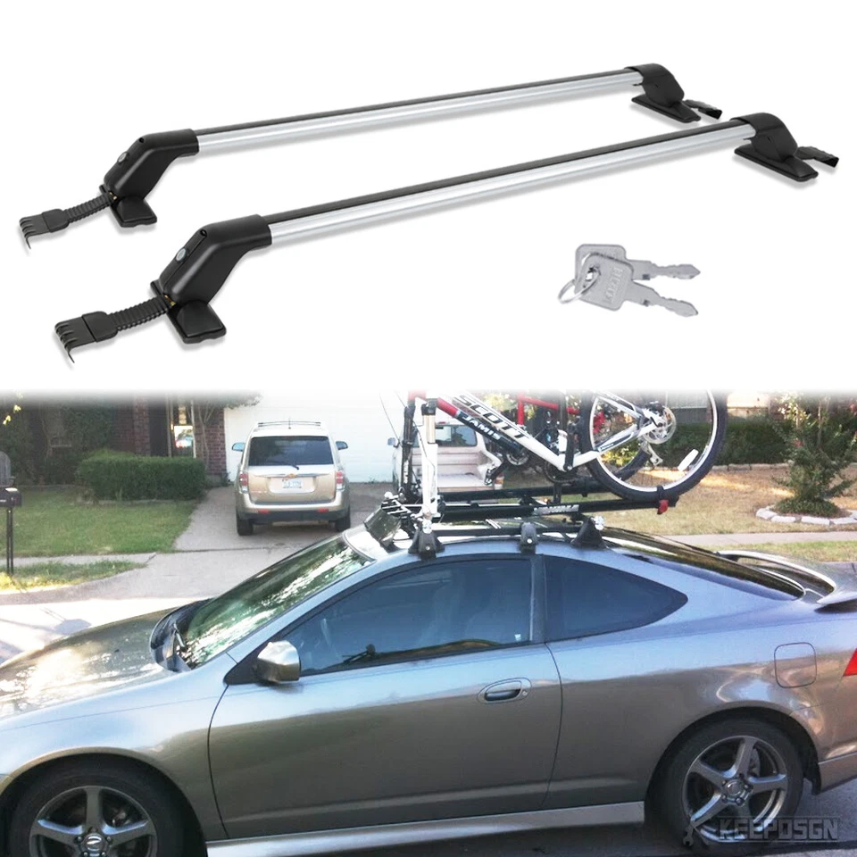 Par de transportadores de carga com barras transversais de rack de teto nu para Acura RSX 2002-2006 - Imagem 1 de 4