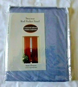 Two-Way Rod Pocket Panel 56" X 63" Style Glasgow Color Cornflower - Picture 1 of 9