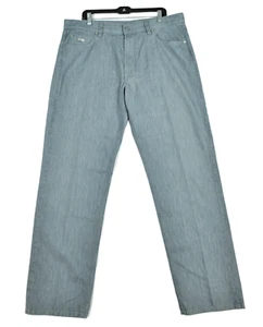Hugo Boss Jeans Alabama Men's Size 40x34 Gray Cotton Silk Denim Straight - Picture 1 of 8