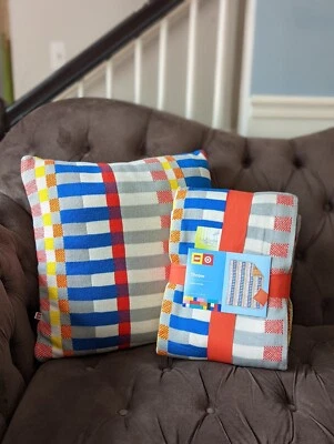 LEGO x TARGET Juego de Manta y Almohada de Punto Suéter Bloque de Color a Juego NUEVO Foto 1 de 4