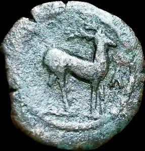 Hadrian 117-138 AD. STAG. Alexandria Egypt .Very Rare 20 mm - Picture 1 of 3