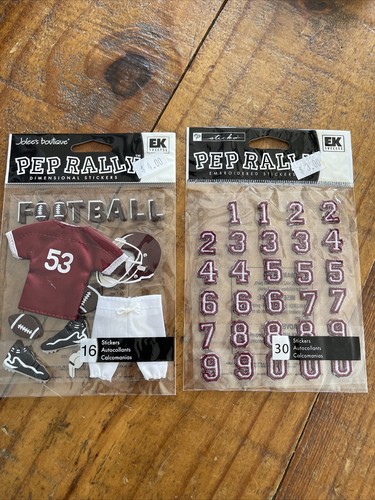 EK SUCCESS PEP RALLY Dimensional Sticker LOT, Football Embroidered ...
