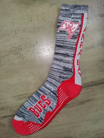 Tampa Bay Buccaneers Mens Marble Vert NFL Team Crew Socks Large Cover