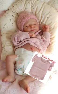 20in Pascale Reborn Baby Girl Full Body Silicone  Lifelike Doll Gift for Kids - Image 1 of 4