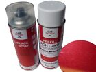 Spray Cans Set 400ml Base Coat Ral 3032 Red Metallic + Clearcoat Lackpoint Tren