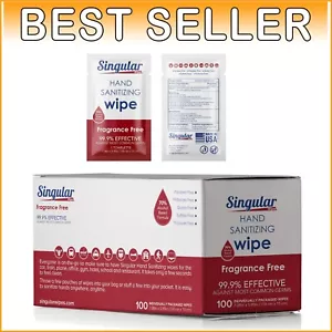 Durable Travel Hand Sanitizing Wipes - 100 Individually Wrapped × Moisturizing - Picture 1 of 11