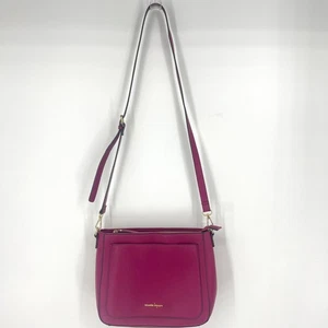 Bolso de Hombro Cartera Nanette Lepore Rita Acabado Guijarro Cuero Rosa Frambuesa - Imagen 1 de 10
