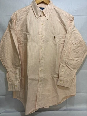 Camisa de vestir Ralph Lauren Yarmouth para hombre naranja a rayas manga larga exterior 32/33 Foto 1 de 4
