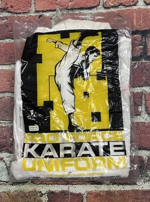 PRO FORCE White Karate Uniform GI Lite Weight Adult Size 4 Vintage 1994 NEW - Image 1 of 4