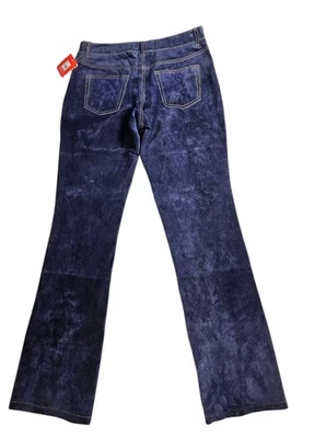 Isaac Mizrahi For Target Pantalones de Cuero Gamuza Azul Mujer 6 Retro Informales-Chic  Foto 1 de 4