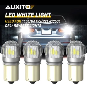4x 6000K White 1156 BA15S LED Back Up Reverse Turn Signal Tail LED Light Bulbs - Picture 1 of 11