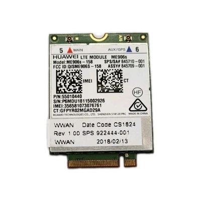 Original Huawei ME906S WWAN Karte 4G LTE/HSPA+ PCIe M.2 Für Lenovo & HP Wifi  - Bild 1 von 2