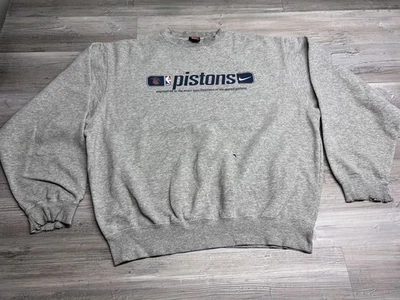 Sudadera Gris Cuello Redondo Emitida por el Equipo Nike Detroit Pistons Talla L NBA Baloncesto Foto 1 de 4