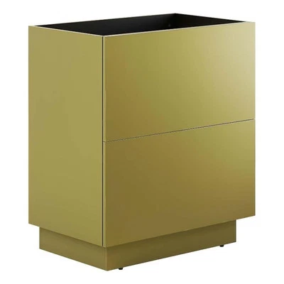 Mueble tocador de baño moderno de madera Modway Quantum 30" en dorado Foto 1 de 4