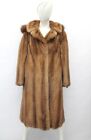 Excellent Demi Buff Mink & Fox Fur Coat Jacket Women Woman Size 8-10 W/Hood