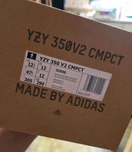 UK 12 - adidas Yeezy 350 V2 CMPCT - Slate Panda - Brand New Unworn - Picture 1 of 5