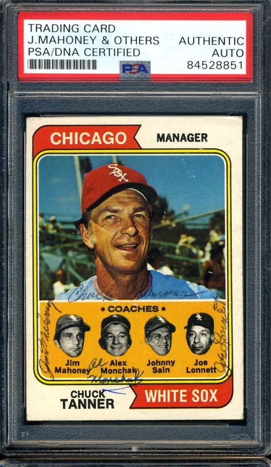 White Sox PSA DNA Coa Signed By 4 1974 Topps Autograph - Image 1 of 1