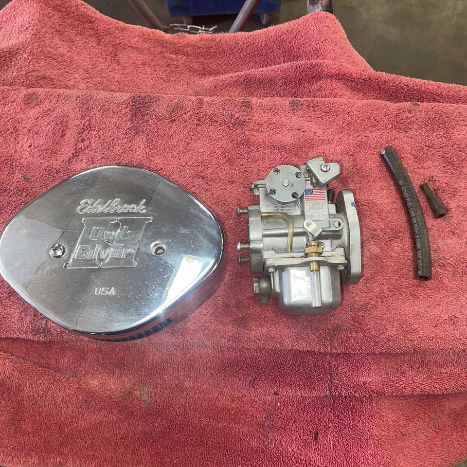 Carburador EDELBROCK Qwiksilver 38 mm con filtro de aire Harley Davison de colección evo Foto 1 de 4