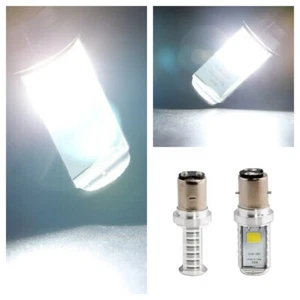 2X White BA20D H6 COB LED 12W Motorcycle Car Bike Hi/Lo Bulb Headlight Fog Light - Picture 1 of 8