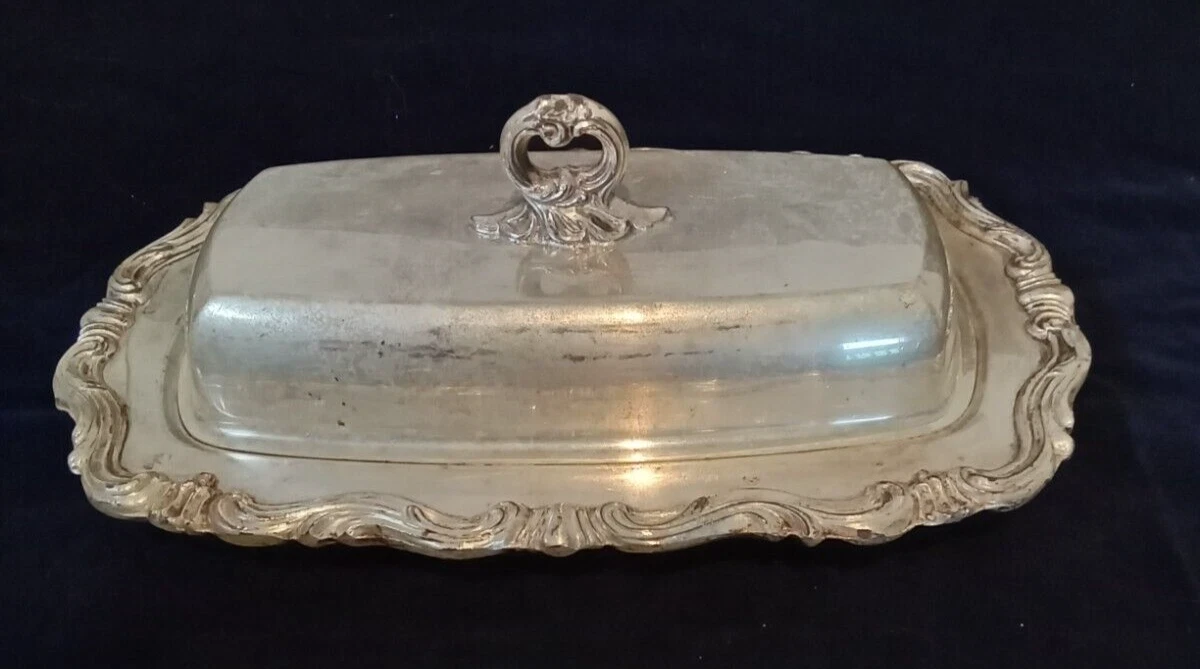 FB Rogers Silver Coin Antique US Silver-Plated Butter Dishes for