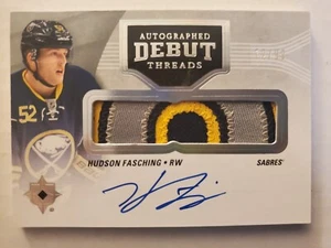 Hudson Fasching 2016-17 Ultimate Collection Debut Threads Autographed Patch Card - Picture 1 of 2