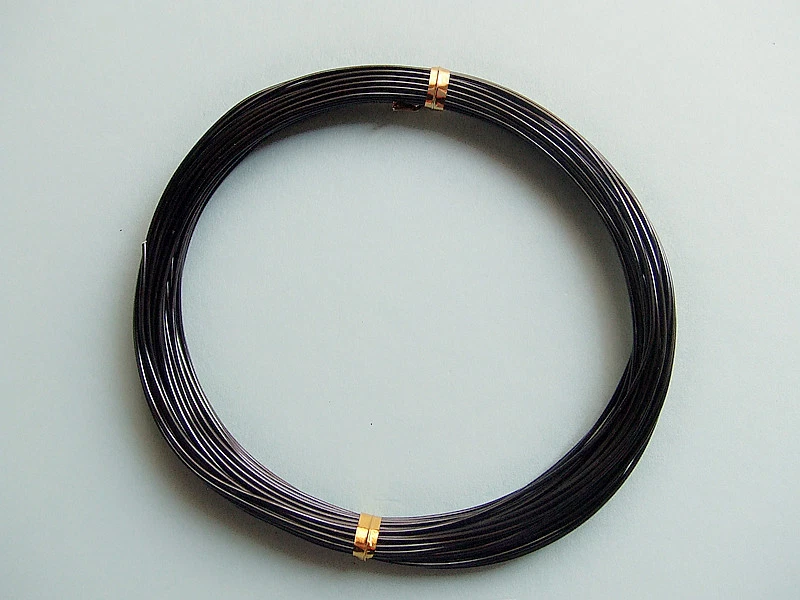 10mt  di filo in alluminio 1mm colore nero bijoux - Immagine 1 di 1