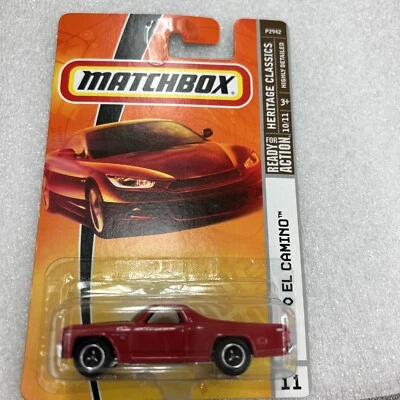 Matchbox '70 El Camino #11 Heritage Classics New On Card Red B153 - Image 1 of 4