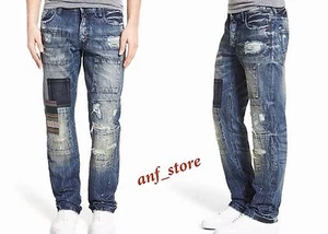 Pantalones de mezclilla rectos Barracuda 34 x 32 ribete angustia NUEVOS CON ETIQUETAS PRPS Goods JAPÓN $425 - Imagen 1 de 8