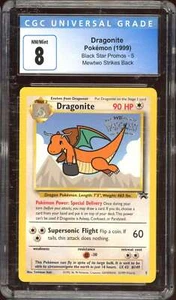 1999 Black Star Promos WotC Dragonite #5 CGC 8 Pokemon - SCRATCHED SLAB - Picture 1 of 2