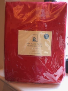 NWT NEW Pottery Barn Kids Twill Curtain Panel 44"x84" Red Cotton - Picture 1 of 3
