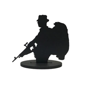 Silhouette British Army Soldier On Patrol With Bergen - Picture 1 of 1